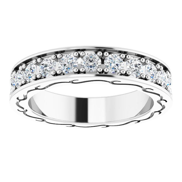 1 3/8 CTW Natural Diamond Eternity Band, 3.26 x 20.38 mm