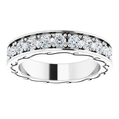 1 3/8 CTW Natural Diamond Eternity Band, 3.26 x 20.38 mm