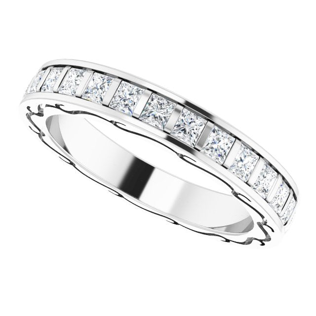 1 1/2 CTW Natural Diamond Eternity Band, 3.26 x 21.2 mm