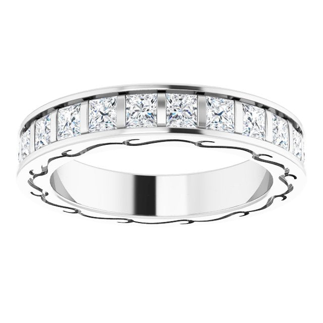 2 1/4 CTW Natural Diamond Eternity Band, 3.83 x 21.64 mm