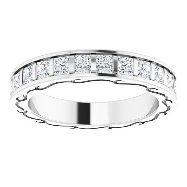 1 7/8 CTW Natural Diamond Eternity Band, 3.55 x 21.32 mm