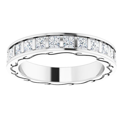 1 7/8 CTW Natural Diamond Eternity Band, 3.55 x 21.32 mm