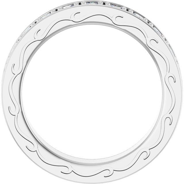 1 3/8 CTW Natural Diamond Eternity Band, 3.26 x 20.38 mm