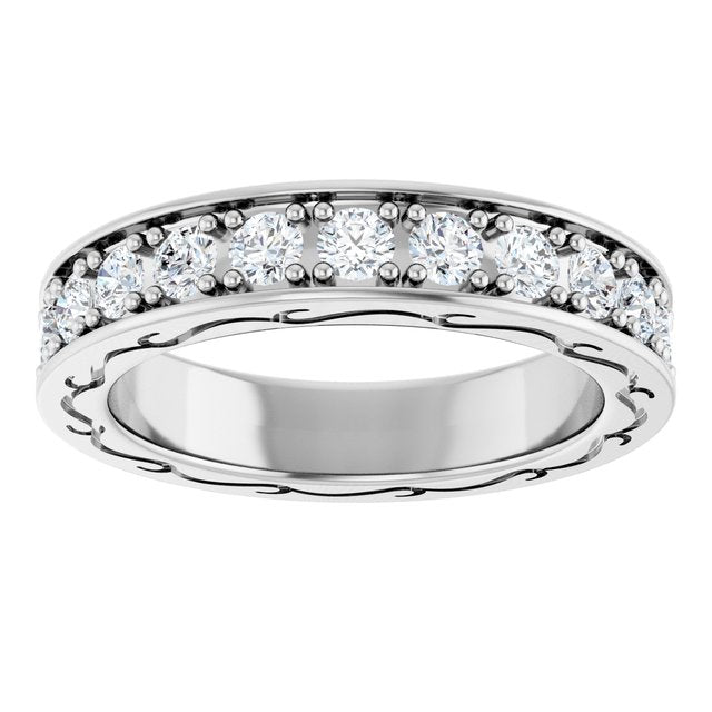 1 3/8 CTW Natural Diamond Eternity Band, 3.26 x 20.38 mm