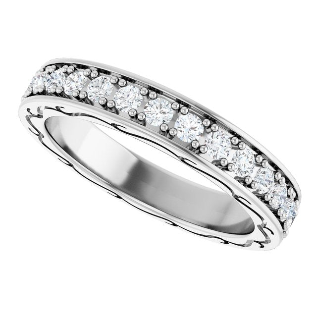 7/8 CTW Natural Diamond Eternity Band, 2.7 x 21 mm
