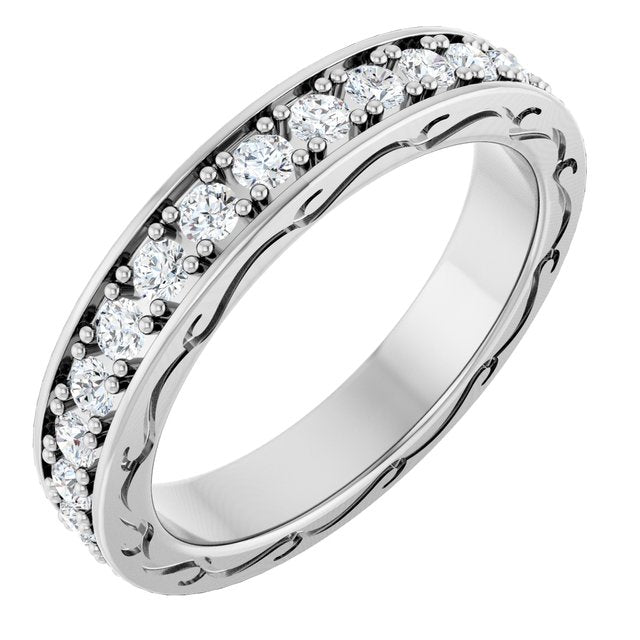 7/8 CTW Natural Diamond Eternity Band, 2.7 x 21 mm