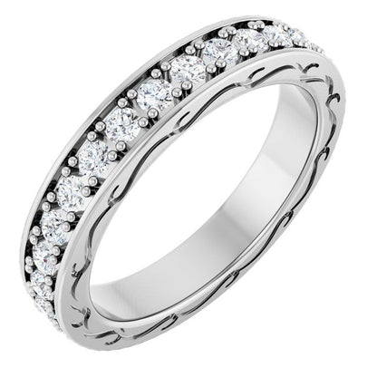 7/8 CTW Natural Diamond Eternity Band, 2.7 x 21 mm