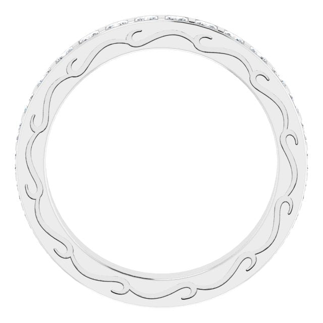 1 1/2 CTW Natural Diamond Eternity Band, 3.26 x 21.2 mm