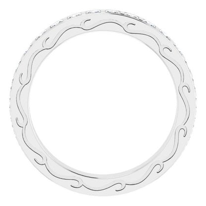 1 1/2 CTW Natural Diamond Eternity Band, 3.26 x 21.2 mm
