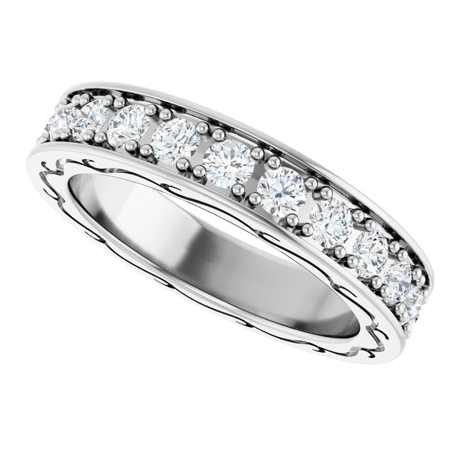 1 3/8 CTW Natural Diamond Eternity Band, 3.26 x 20.38 mm