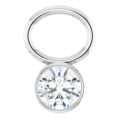 1/10 CT Natural Diamond Hoop Dangle