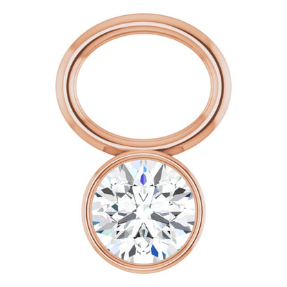 1/10 CT Natural Diamond Hoop Dangle