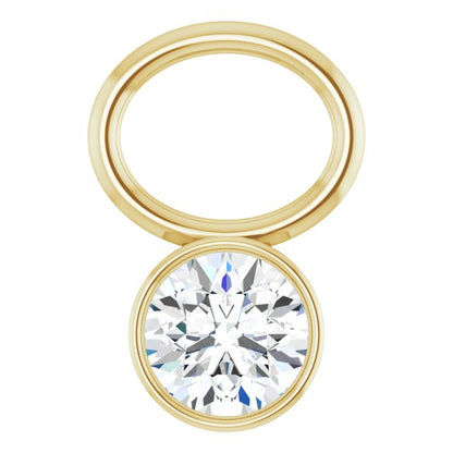 1/10 CT Natural Diamond Hoop Dangle