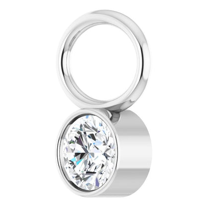 1/10 CT Natural Diamond Hoop Dangle