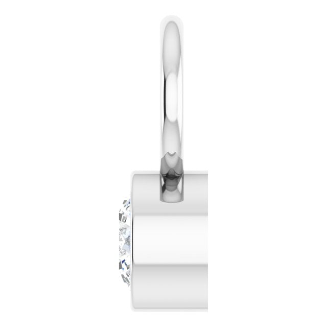 1/10 CT Natural Diamond Hoop Dangle