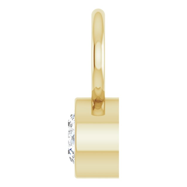 1/10 CT Natural Diamond Hoop Dangle