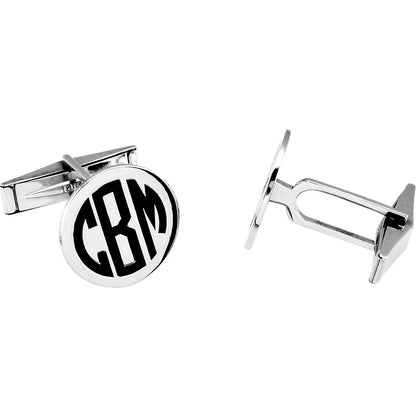 Engravable Monogram Cuff Links