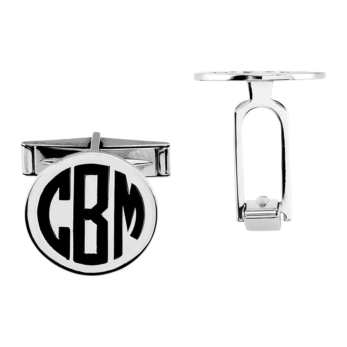 Engravable Monogram Cuff Links