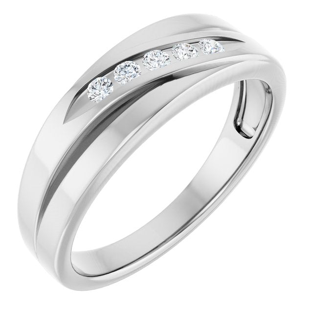 1/6 CTW Natural Diamond Band, 6.7 mm