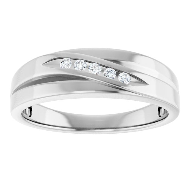 1/10 CTW Natural Diamond Band, 6.4 mm
