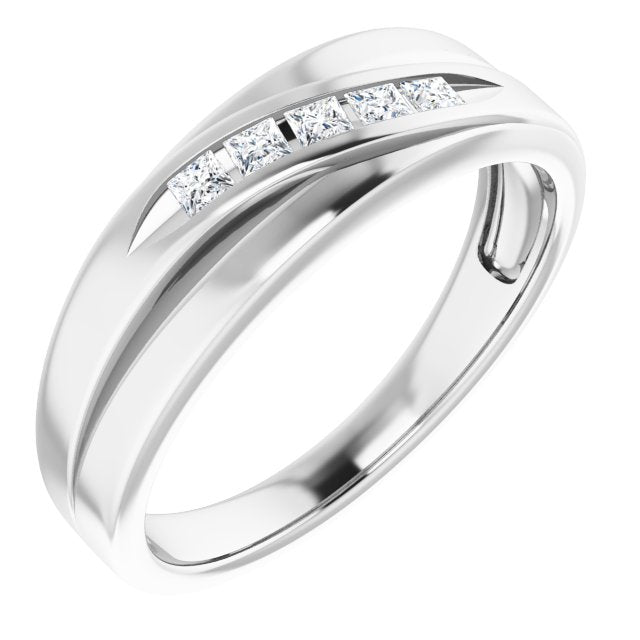 1/4 CTW Natural Diamond Band, 6.7 mm