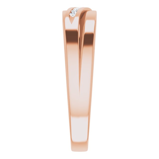 14K Rose Gold .06 CTW Natural Diamond Band