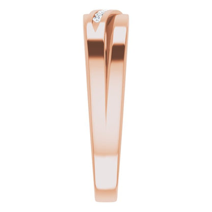 14K Rose Gold .06 CTW Natural Diamond Band