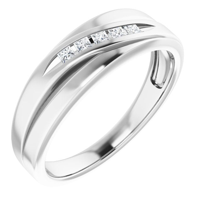 1/6 CTW Natural Diamond Band, 6.7 mm