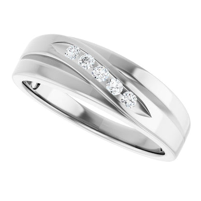 1/6 CTW Lab-Grown Diamond Band, 6.7 mm