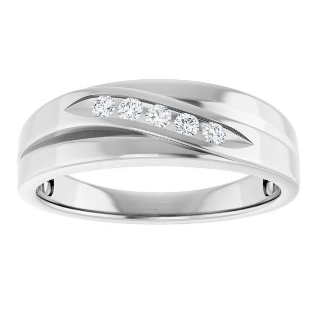 1/6 CTW Natural Diamond Band, 6.7 mm