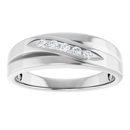 1/6 CTW Lab-Grown Diamond Band, 6.7 mm