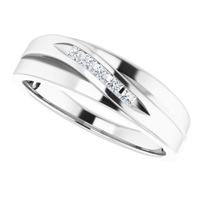 1/6 CTW Natural Diamond Band, 6.7 mm