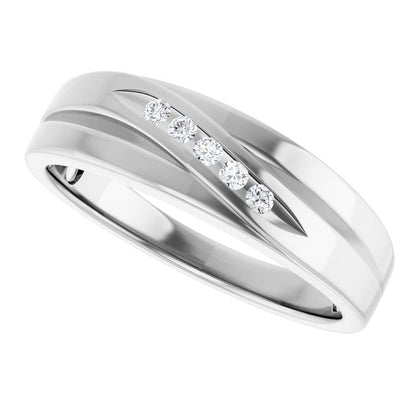 1/10 CTW Natural Diamond Band, 6.4 mm