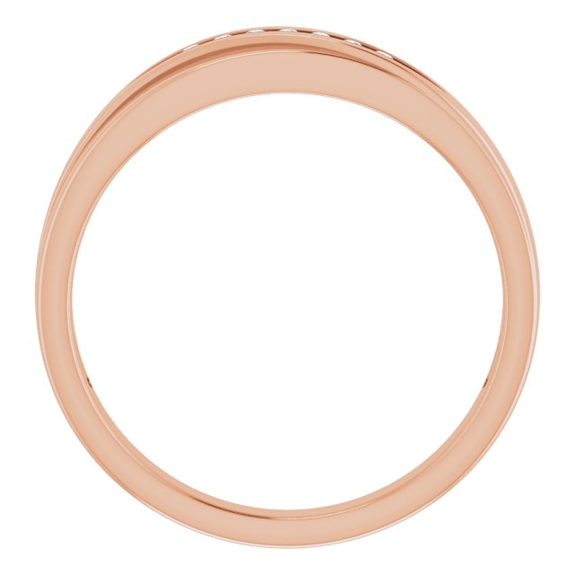 14K Rose Gold .06 CTW Natural Diamond Band