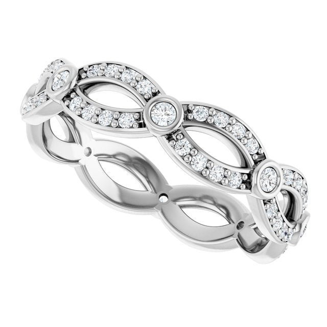 3/8 CTW Diamond Eternity Band, 4.9 mm