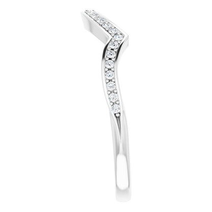 14K White Gold 1/10 CTW Natural Diamond Band