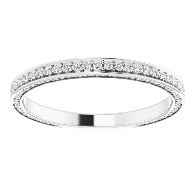 14K White Gold 1/5 CTW Natural Diamond Anniversary Band
