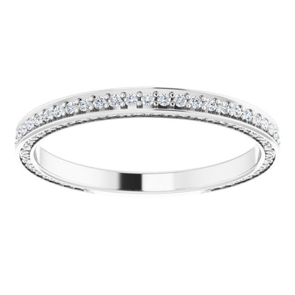 14K White Gold 1/5 CTW Natural Diamond Anniversary Band