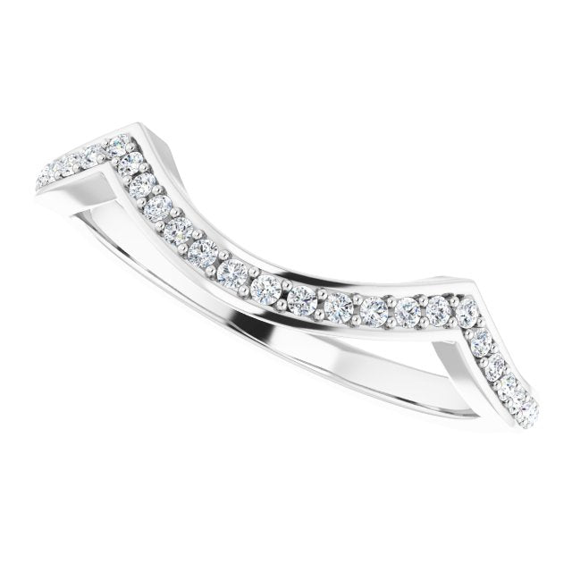 14K White Gold 1/10 CTW Natural Diamond Band