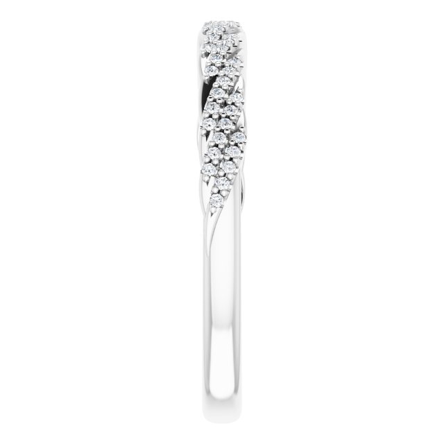 14K White Gold 1/6 CTW Natural Diamond Band