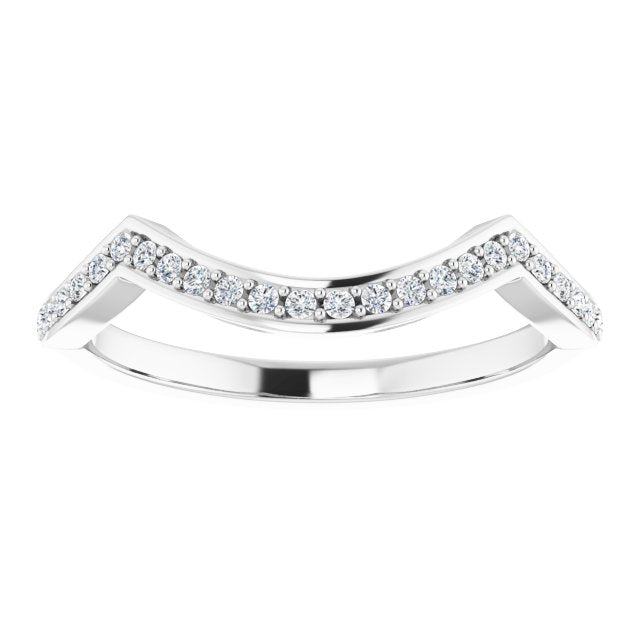 14K White Gold 1/10 CTW Natural Diamond Band