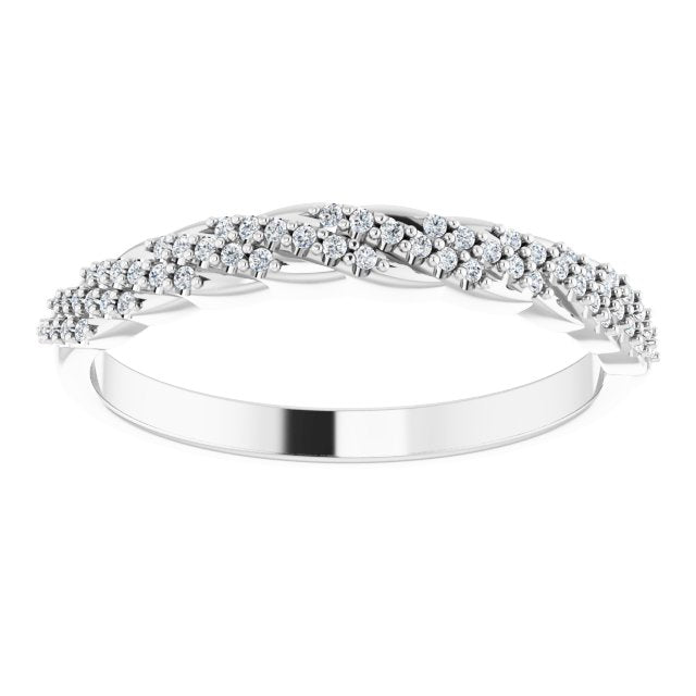 14K White Gold 1/6 CTW Natural Diamond Band