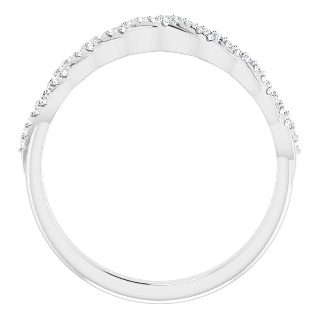 14K White Gold 1/6 CTW Natural Diamond Band