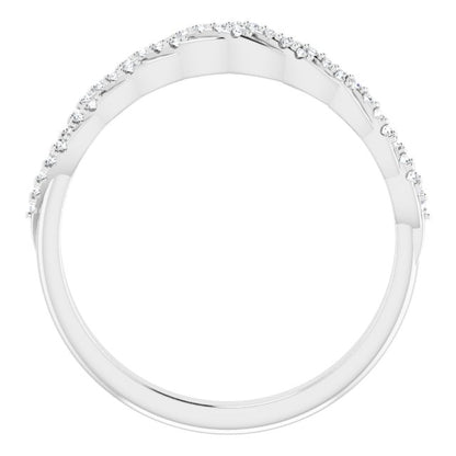 14K White Gold 1/6 CTW Natural Diamond Band