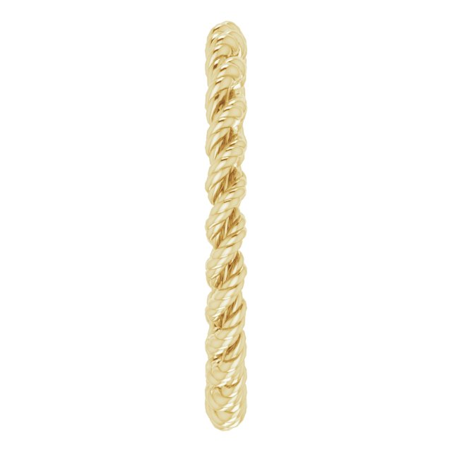 14K Yellow Gold Rope Band, 2 mm