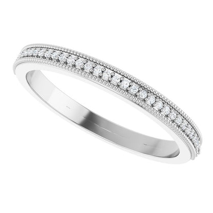 14K White Gold .08 CTW Natural Diamond Anniversary Band