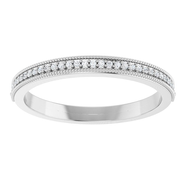 14K White Gold .08 CTW Natural Diamond Anniversary Band
