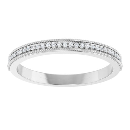 14K White Gold .08 CTW Natural Diamond Anniversary Band