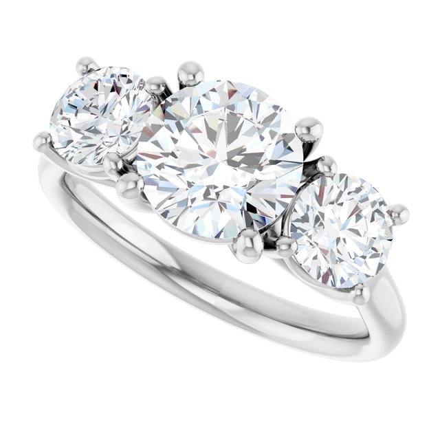 2 1/2 CTW Lab-Grown Diamond Engagement Ring, 7.26 mm