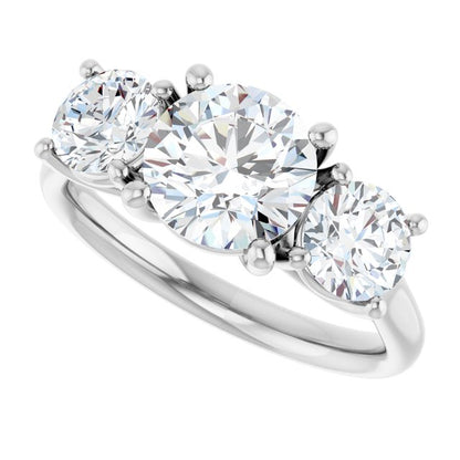 2 1/2 CTW Lab-Grown Diamond Engagement Ring, 7.26 mm